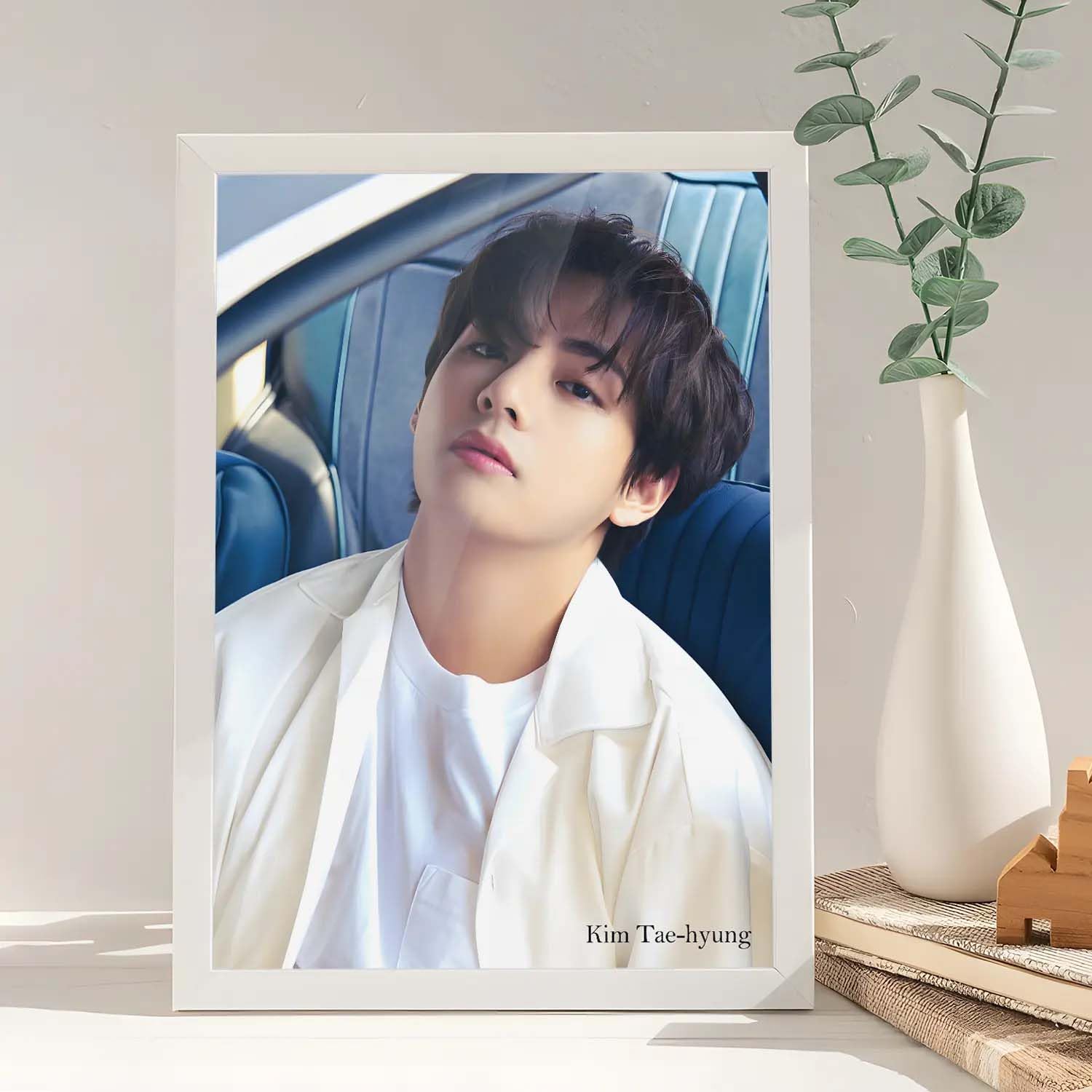 Giftway BTS Cool Kim Taehyung Photo Frame| Wood MDF Frame | For